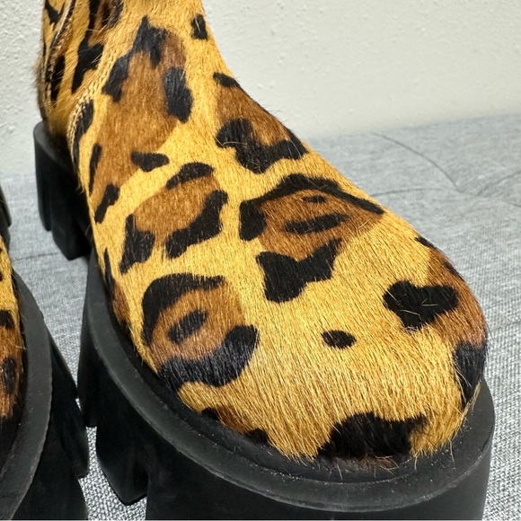 ASOS Leopard Print Platform Boots - Picture 4 of 14